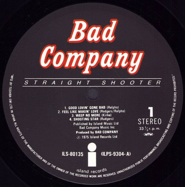 Bad Company (3) - Straight Shooter (Vinyl, LP, Album)