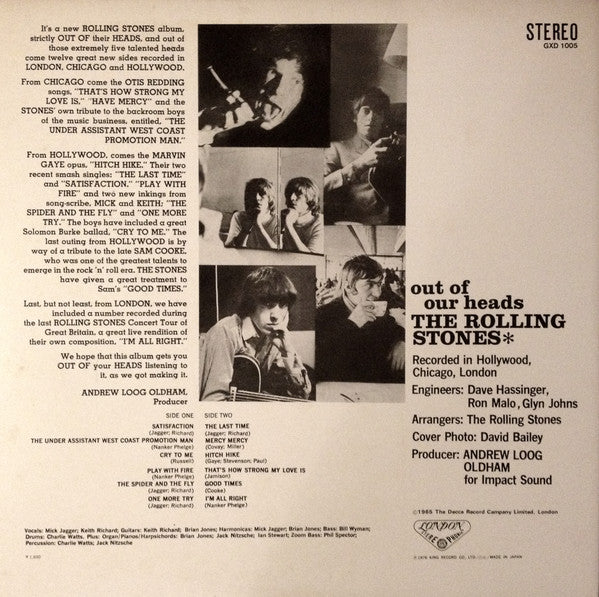 The Rolling Stones - Out Of Our Heads (Vinyl, LP, Album, Reissue)