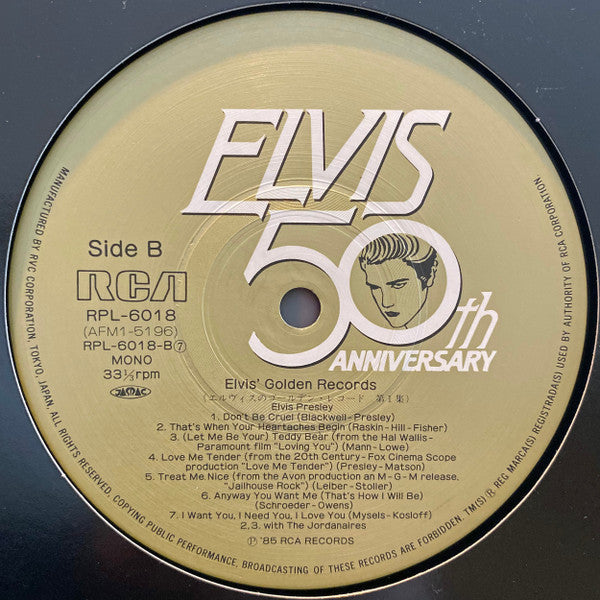 Elvis Presley - Elvis' Golden Records (Vinyl, LP, Compilation, Reissue, Remastered, Mono) Very Good Plus (VG+) / Very Good (VG)