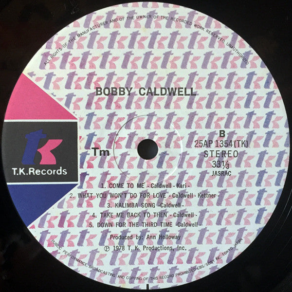 Bobby Caldwell - Bobby Caldwell (Vinyl, LP, Album, Stereo)