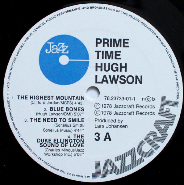 Hugh Lawson - Prime Time (Vinyl, LP, Album)