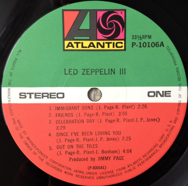 Led Zeppelin - Led Zeppelin III (Vinyl, LP, Album, Reissue, Stereo) Very Good (VG) / Good Plus (G+)