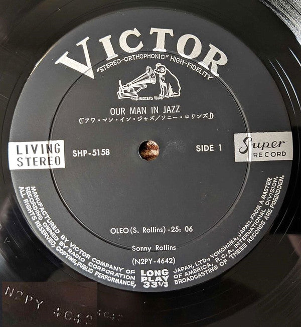 Sonny Rollins - Our Man In Jazz (Vinyl, LP, Album, Stereo) Very Good Plus (VG+) / Very Good (VG)