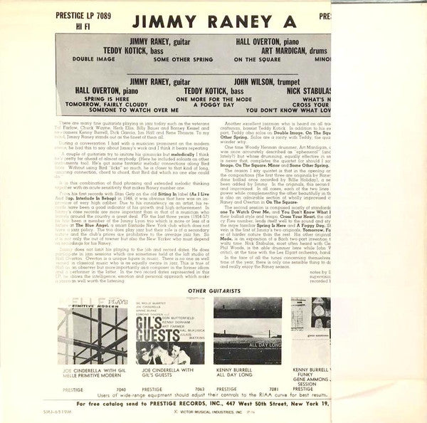Jimmy Raney - A (Vinyl, LP, Album, Compilation, Reissue, Mono) Very Good Plus (VG+) / Very Good (VG)