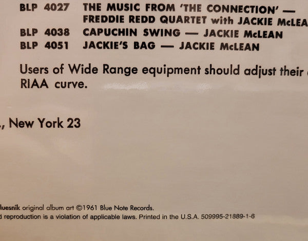 Jackie McLean - Bluesnik (2xVinyl, LP, 45 RPM, Limited Edition, Reissue, Remastered) Very Good Plus (VG+) / Very Good Plus (VG+)