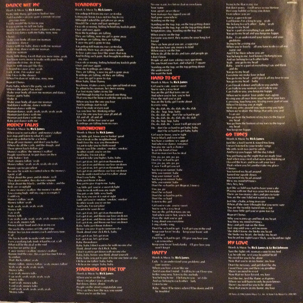 Rick James - Throwin' Down (Vinyl, LP, Album) Good Plus (G+) / Good Plus (G+)