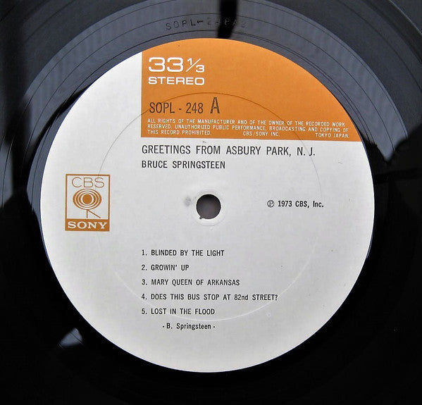 Bruce Springsteen - Greetings From Asbury Park NJ (Vinyl, LP, Album) Very Good Plus (VG+) / Very Good (VG)