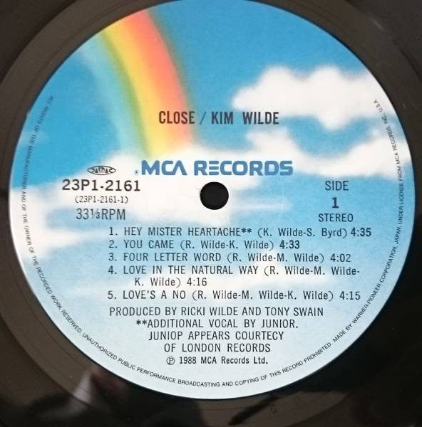 Kim Wilde - Close (Vinyl, LP, Album) Very Good Plus (VG+) / Very Good (VG)