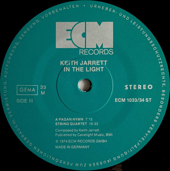 Keith Jarrett - In The Light (2xVinyl, LP, Album) Very Good Plus (VG+) / Very Good (VG)