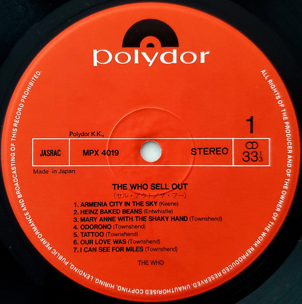The Who - The Who Sell Out (Vinyl, LP, Album, Reissue, Stereo)