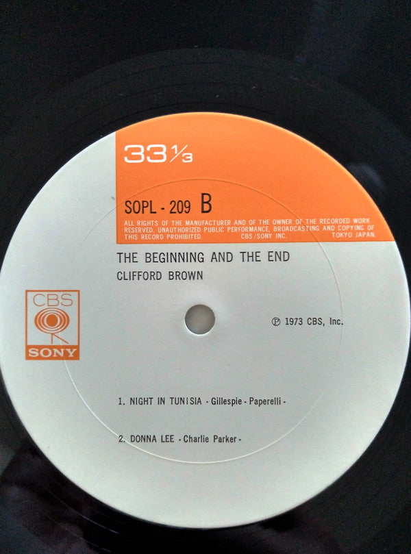 Clifford Brown - The Beginning And The End (Vinyl, LP, Album, Mono)