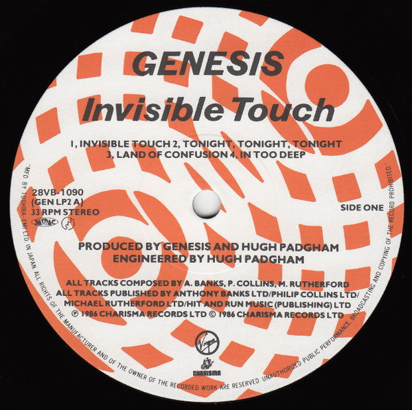 Genesis - Invisible Touch (Vinyl, LP, Album, Stereo)