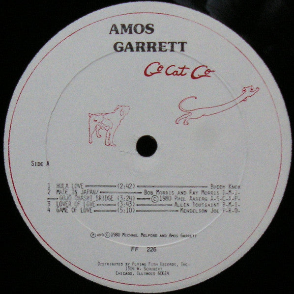 Amos Garrett - Go Cat Go (Vinyl, LP, Album) Very Good Plus (VG+) / Good Plus (G+)