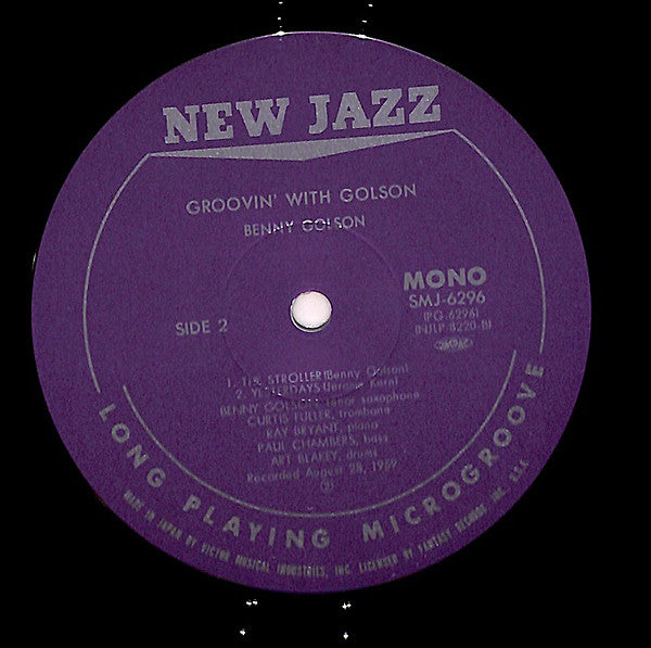 Benny Golson - Groovin' With Golson (Vinyl, LP, Album, Reissue, Mono) Very Good Plus (VG+) / Very Good Plus (VG+)