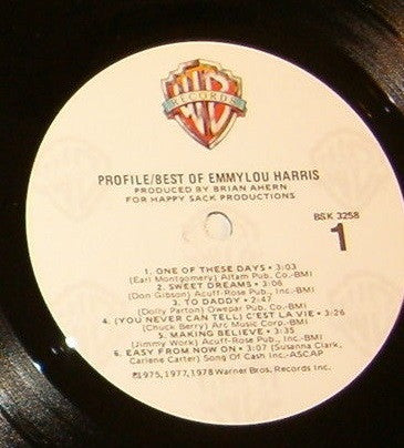 Emmylou Harris - Profile / Best Of Emmylou Harris (Vinyl, LP, Compilation, Reissue) Very Good (VG) / Very Good (VG)