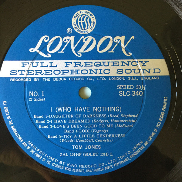 Tom Jones - I Who Have Nothing (Vinyl, LP, Album) Very Good Plus (VG+) / Very Good Plus (VG+)