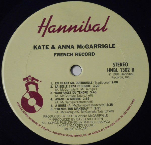 Kate & Anna McGarrigle - French Record (Vinyl, LP, Album, Stereo) Good Plus (G+) / Very Good (VG)