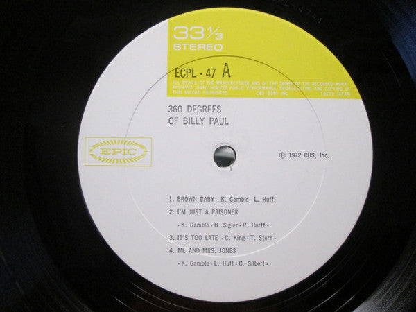 Billy Paul - 360 Degrees Of Billy Paul (Vinyl, LP, Album) Good Plus (G+) / Very Good (VG)
