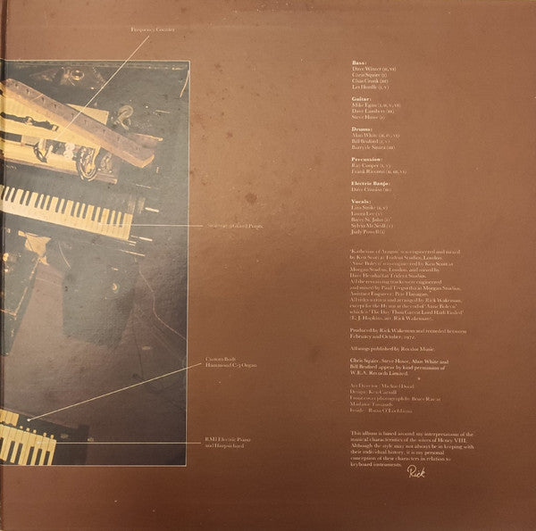 Rick Wakeman - The Six Wives Of Henry VIII (Vinyl, LP, Album, Reissue) Very Good Plus (VG+) / Very Good (VG)