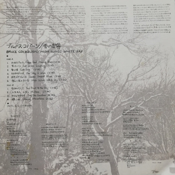 Bruce Cockburn - High Winds White Sky (Vinyl, LP, Album) Good Plus (G+) / Very Good (VG)
