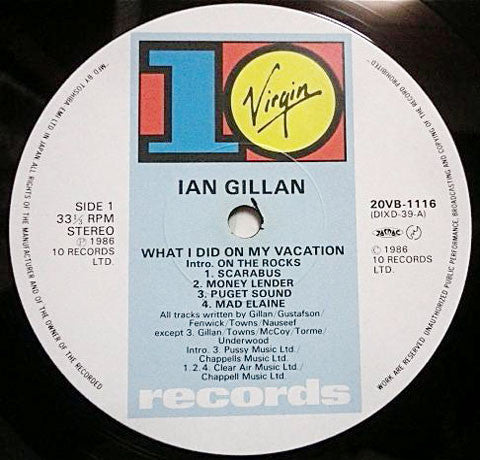 Ian Gillan - What I Did On My Vacation (2xVinyl, LP, Compilation, Stereo) Near Mint (NM or M-) / Very Good Plus (VG+)