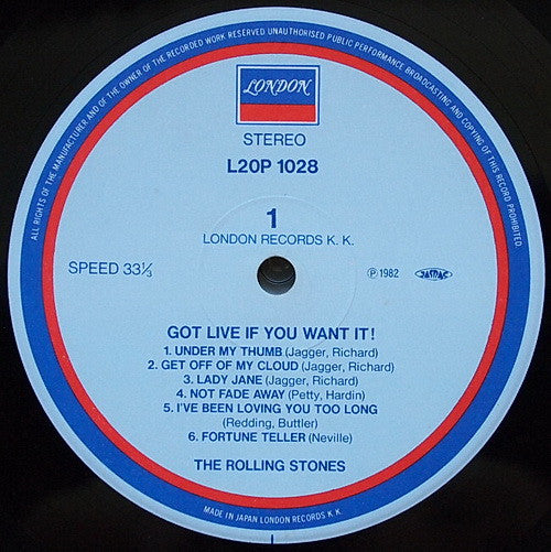 The Rolling Stones - Got Live If You Want It! (Vinyl, LP, Album, Reissue, Stereo) Very Good Plus (VG+) / Very Good (VG)