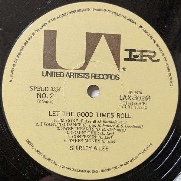Shirley And Lee - Let The Good Times Roll (Vinyl, LP, Compilation) Very Good Plus (VG+) / Very Good Plus (VG+)