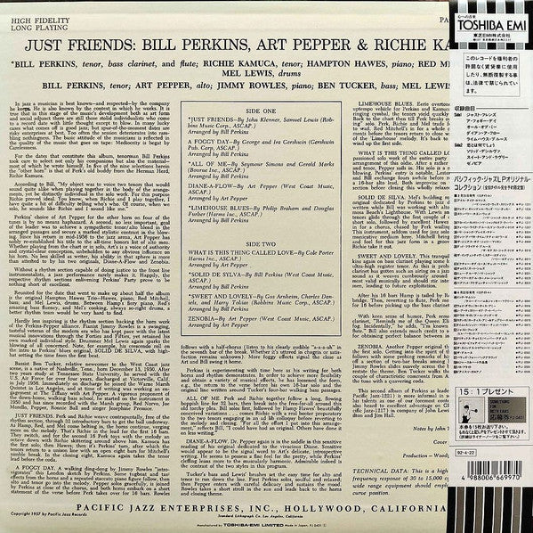 Bill Perkins - Just Friends (Vinyl, LP, Album, Mono) Very Good (VG) / Very Good (VG)