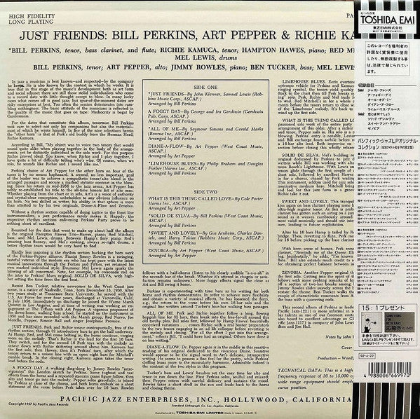 Bill Perkins - Just Friends (Vinyl, LP, Album, Mono)