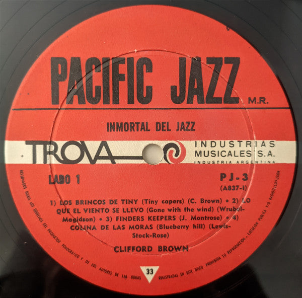 Clifford Brown - Immortal Del Jazz (Vinyl, LP, Album, Reissue) Very Good Plus (VG+) / Very Good (VG)