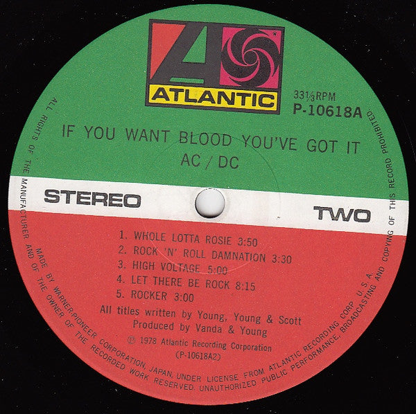 AC/DC - If You Want Blood You've Got It (Vinyl, LP, Album, Stereo)