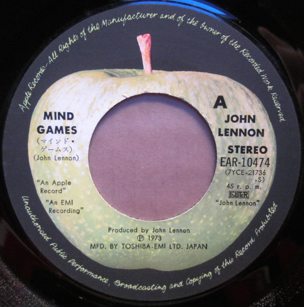 John Lennon - マインド・ゲームス = Mind Games (Vinyl, 7", 45 RPM, Single)
