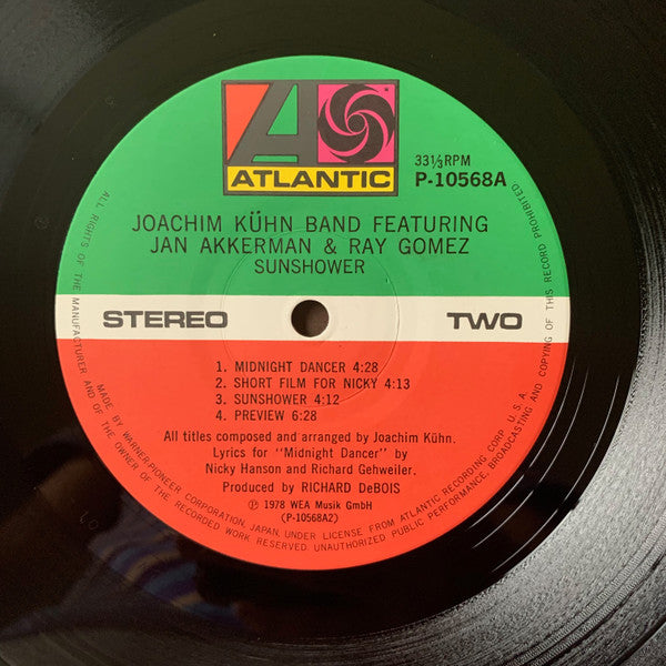 Joachim Kühn Band - Sunshower (Vinyl, LP, Album) Very Good Plus (VG+) / Very Good (VG)