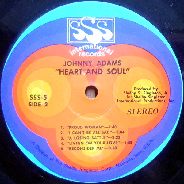 Johnny Adams - Heart & Soul (Vinyl, LP, Album, Stereo) Good Plus (G+) / Good Plus (G+)