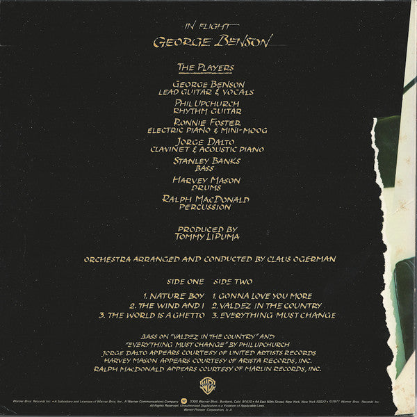 George Benson - In Flight (Vinyl, LP, Album, Stereo)