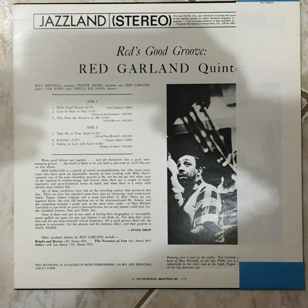 The Red Garland Quintet - Red's Good Groove (Vinyl, LP, Album, Limited Edition, Reissue, Stereo) Very Good (VG) / Very Good (VG)