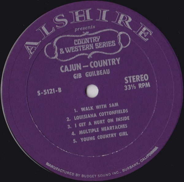 Gib Guilbeau - Cajun Country (Vinyl, LP, Album) Very Good (VG) / Good Plus (G+)