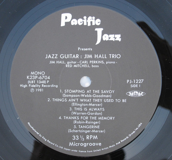 Jim Hall Trio - Jazz Guitar (Vinyl, LP, Album, Reissue, Mono)