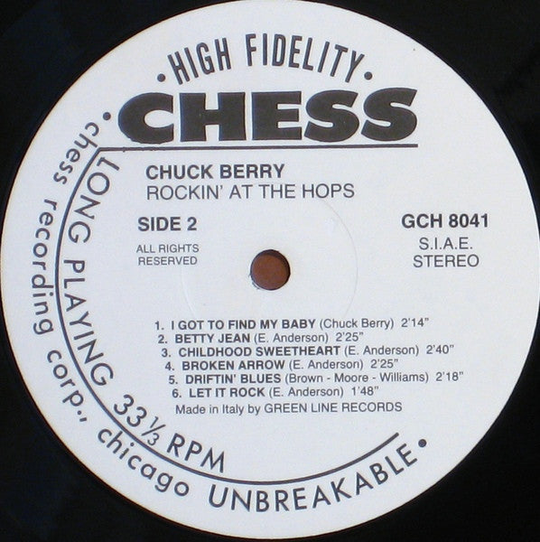 Chuck Berry - Rockin' At The Hops (Vinyl, LP, Album, Reissue) Very Good (VG) / Very Good (VG)