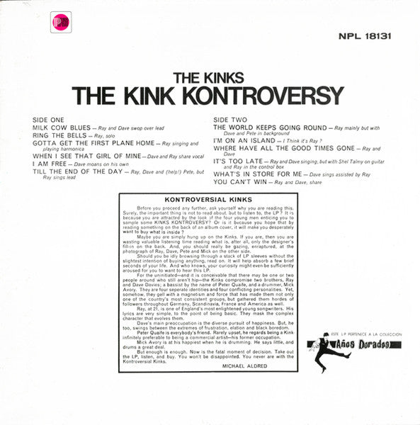 The Kinks - The Kink Kontroversy (Vinyl, LP, Album, Reissue) Very Good Plus (VG+) / Very Good Plus (VG+)
