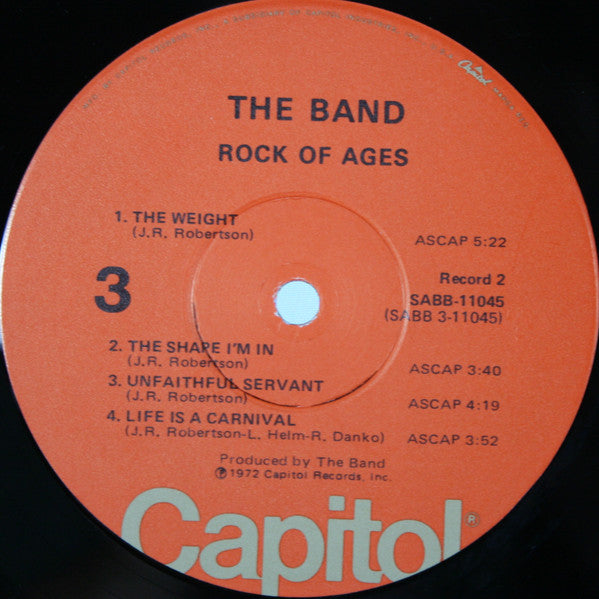 The Band - Rock Of Ages (The Band In Concert) (2xVinyl, LP, Album, Club Edition, Reissue) Very Good (VG) / Very Good Plus (VG+)