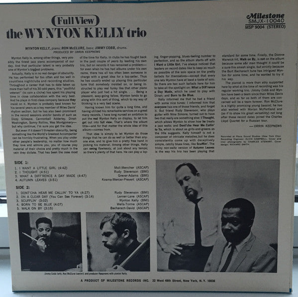 Wynton Kelly Trio - Full View (Vinyl, LP, Album, Stereo) Very Good Plus (VG+) / Very Good Plus (VG+)