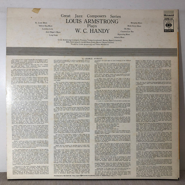 Louis Armstrong - Plays W.C. Handy (Vinyl, LP, Reissue, Mono)