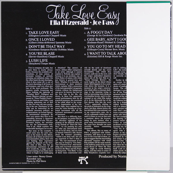 Ella Fitzgerald - Take Love Easy (Vinyl, LP, Album)