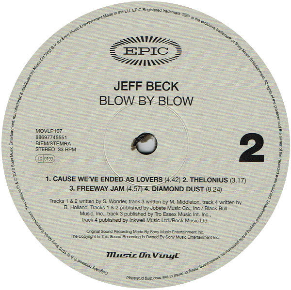 Jeff Beck - Blow By Blow (Vinyl, LP, Album, Reissue) Very Good Plus (VG+) / Very Good Plus (VG+)