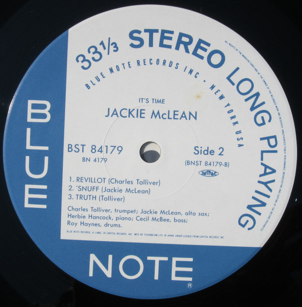 Jackie McLean - It's Time! (Vinyl, LP, Album, Limited Edition, Reis...