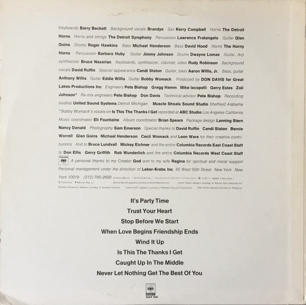 Bobby Womack - Pieces (Vinyl, LP, Album) Very Good Plus (VG+) / Very Good (VG)