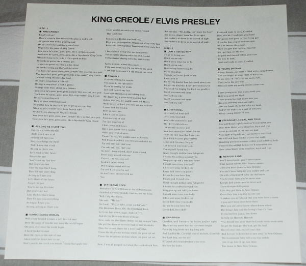 Elvis Presley - King Creole (Vinyl, LP, Album, Reissue, Stereo) Very Good Plus (VG+) / Very Good (VG)