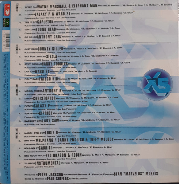 Various - X5 (2xVinyl, LP, Compilation) Good Plus (G+) / Very Good Plus (VG+)