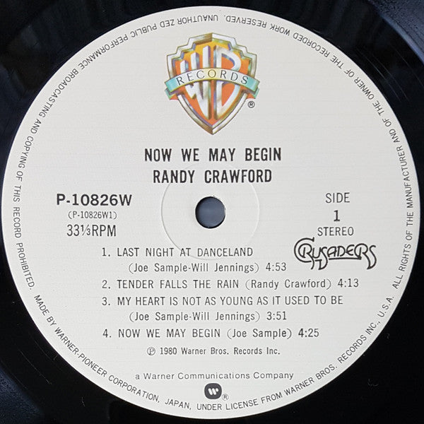 Randy Crawford - Now We May Begin (Vinyl, LP, Album)